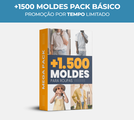 +1500 Moldes de Roupas BÁSICO